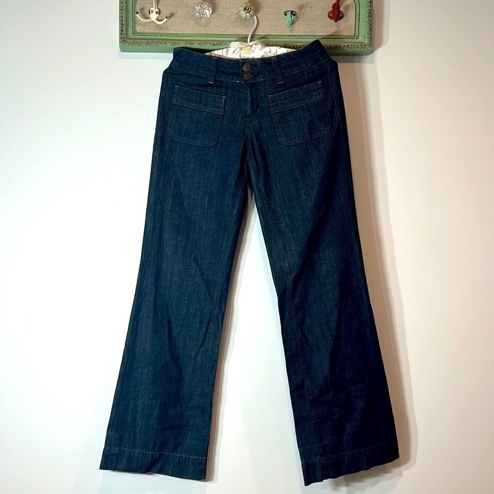 Vintage 2000 wide leg low rise gap denim jeans limited edition size 1
